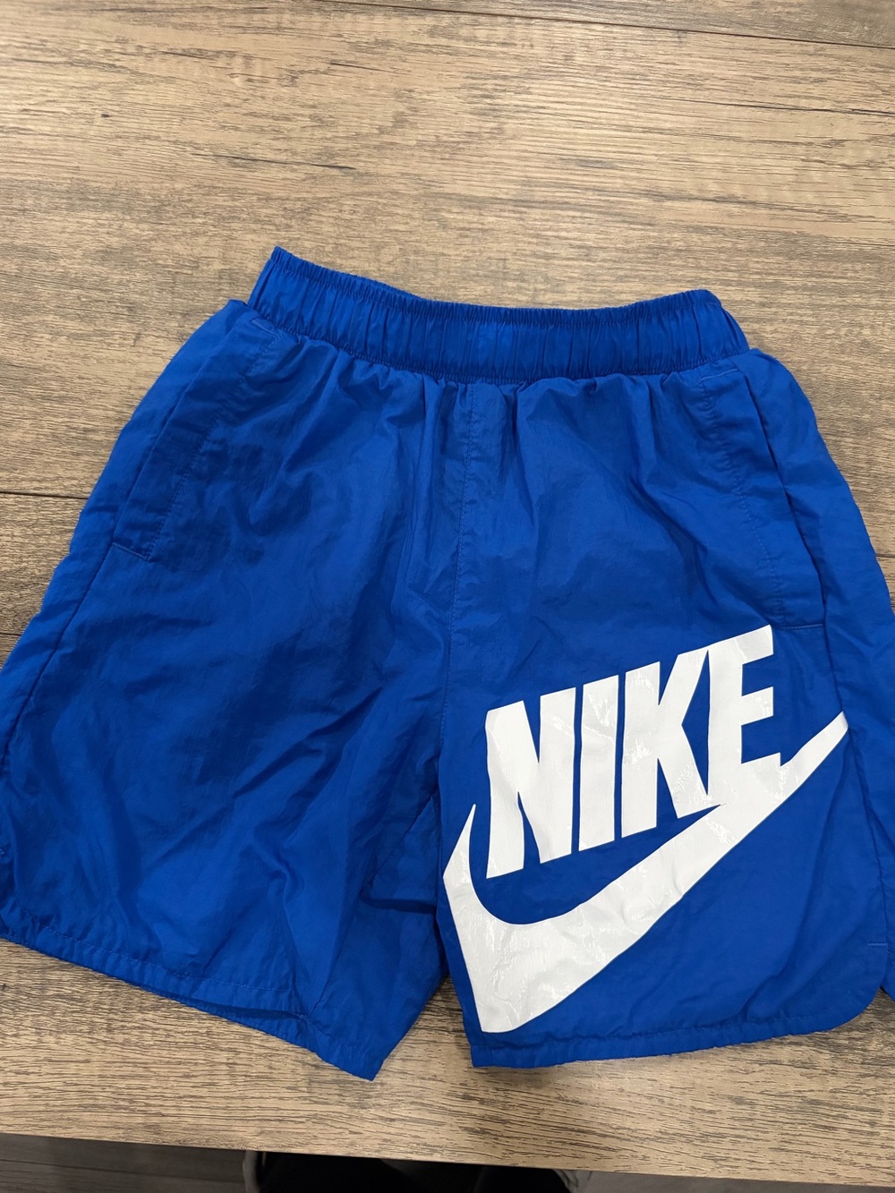 Nike Boys Bright Blue Logo Athletic Shorts